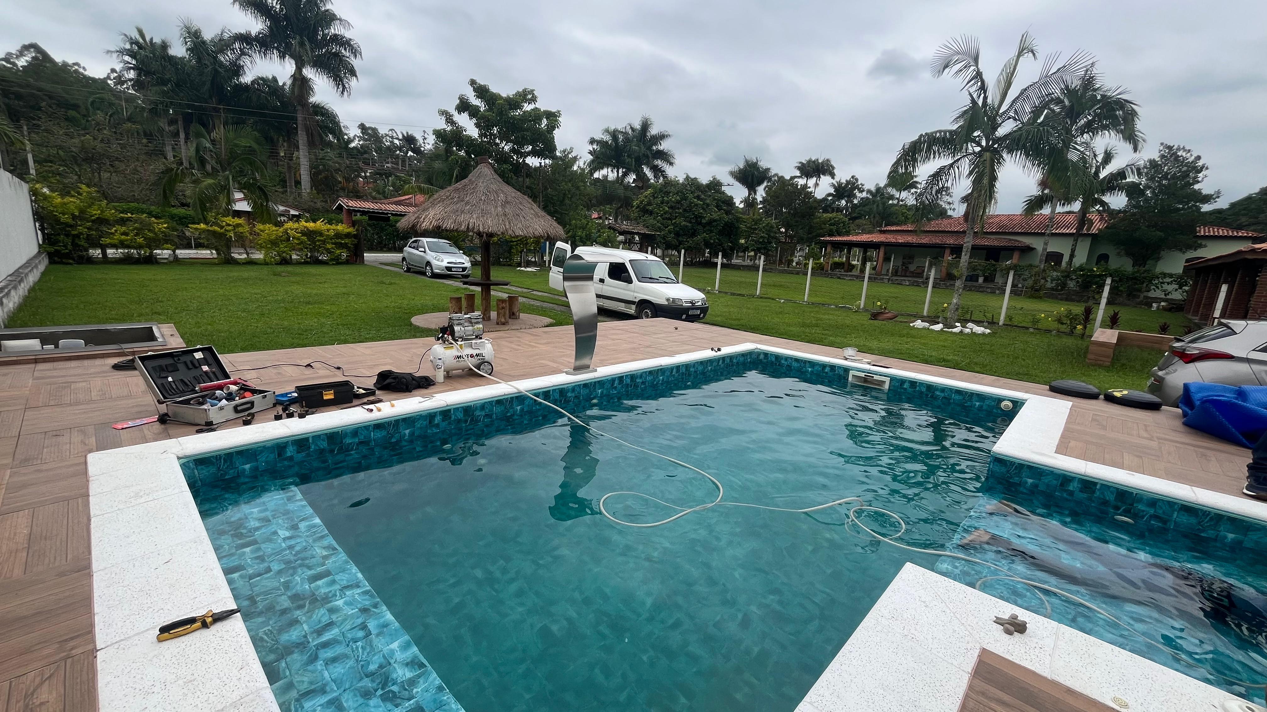 Manutenção completa em área de lazer e piscina